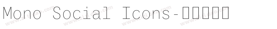 Mono Social Icons字体转换